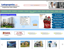 Tablet Screenshot of lankaproperties.com